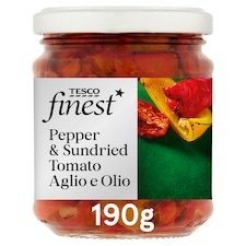 Tesco Finest Pepper & Sun Dried Tomato Aglio E Olio 190G