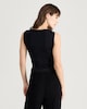 image 3 of F&F Ruched Twist Front Sleeveless Top in Black