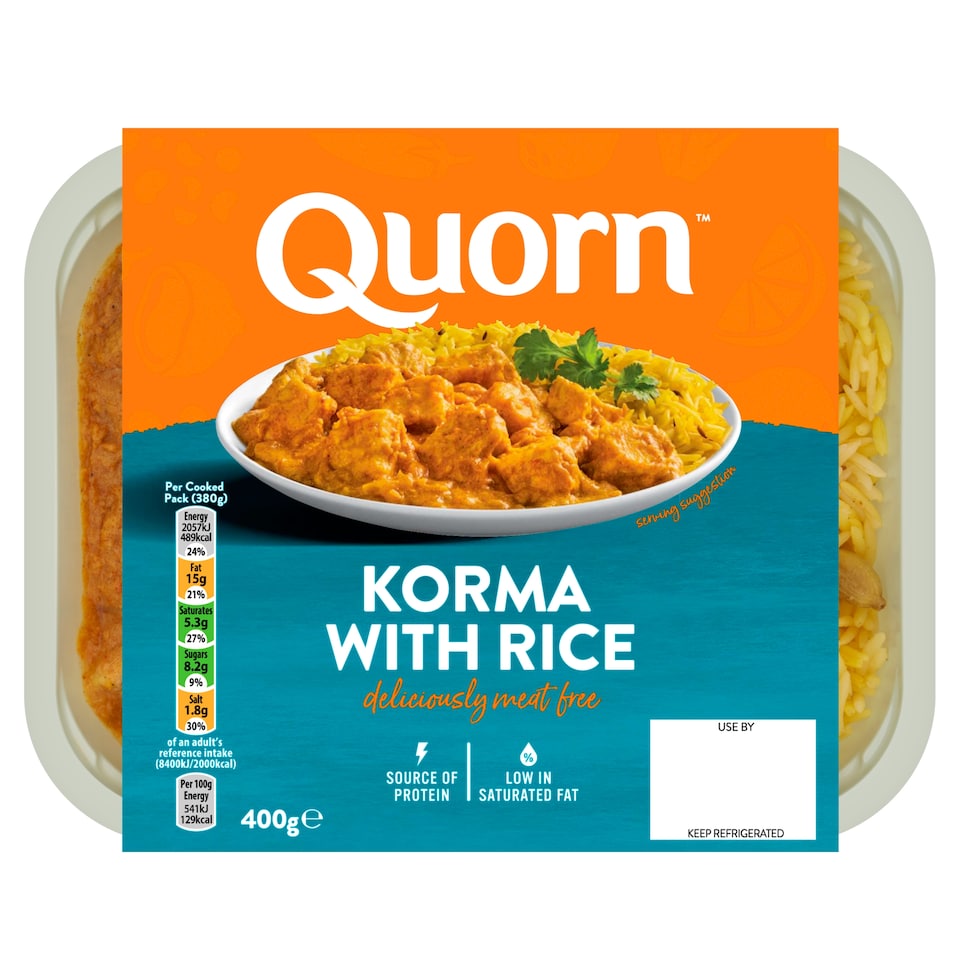 Quorn Korma with Rice 400g