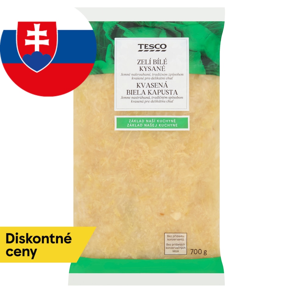 Tesco Kvasená biela kapusta 700 g