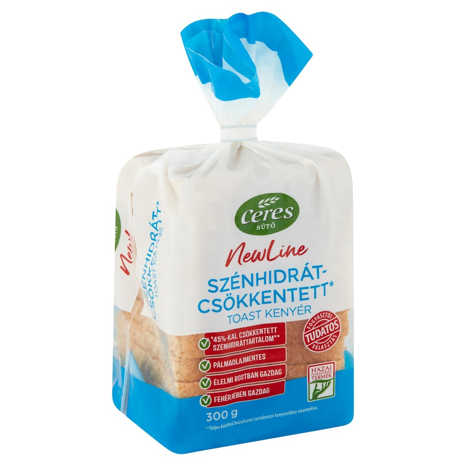 Ceres NewLine szénhidrátcsökkentett toast kenyér 300 g