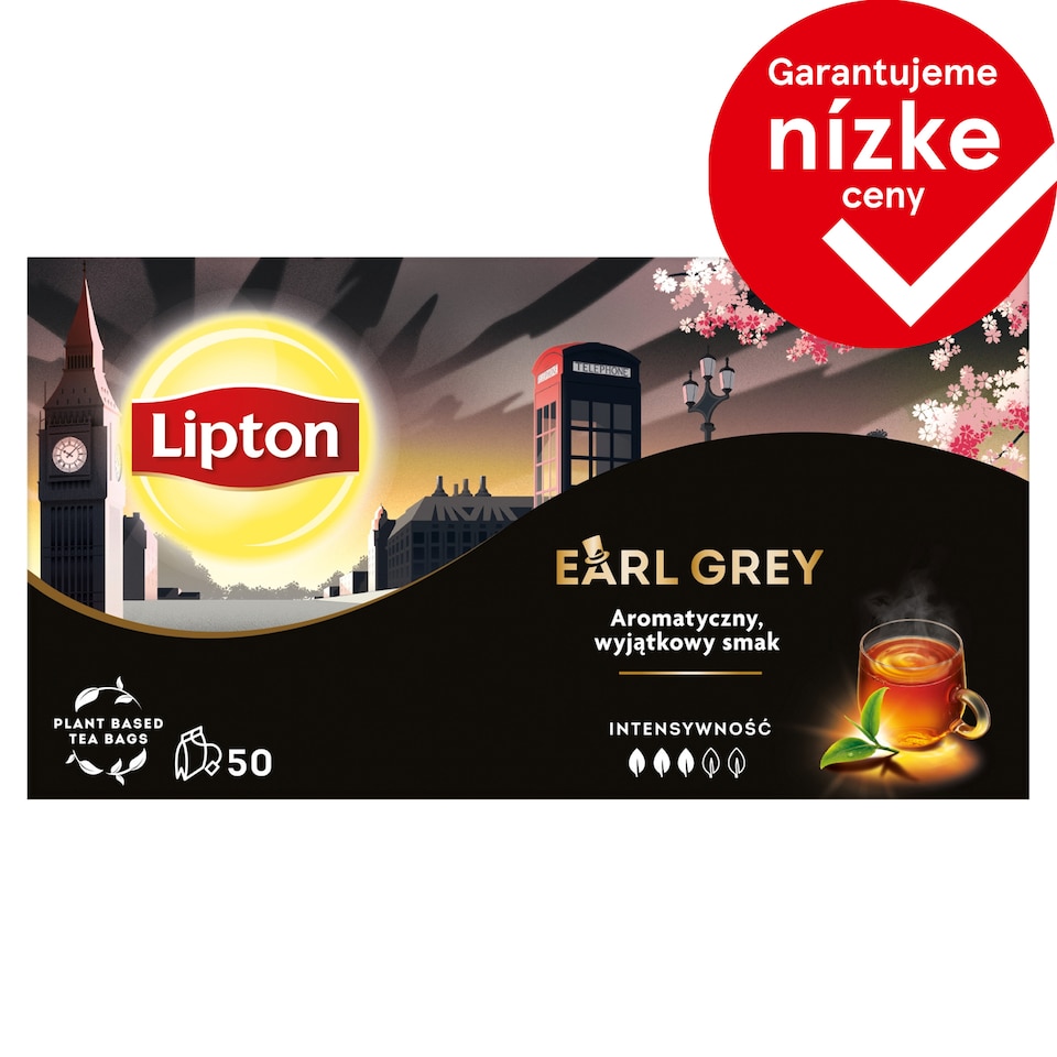 Lipton Earl Grey Flavored Black Tea 50 Bags 75 g