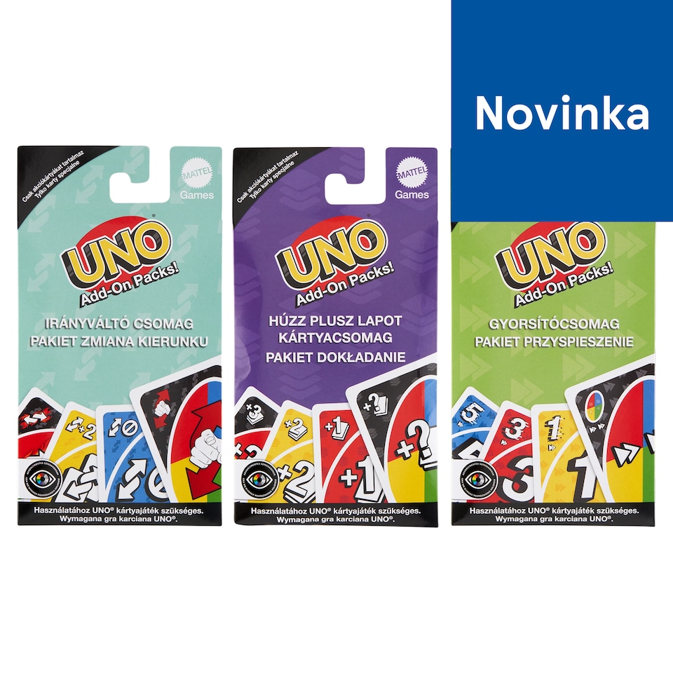 Mattel Games Uno Add-On Packs! dodatočná karta