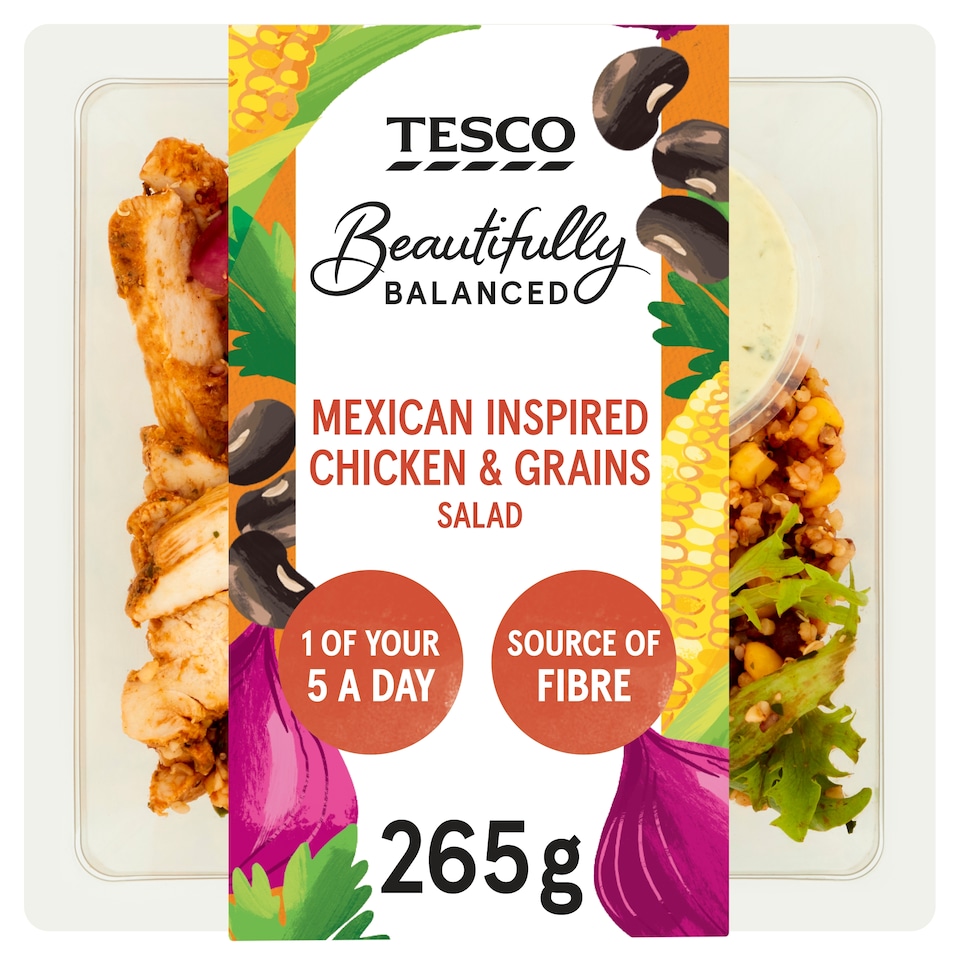 Tesco Beautifully Balanced Mexican Inspired Chicken Salad 265G