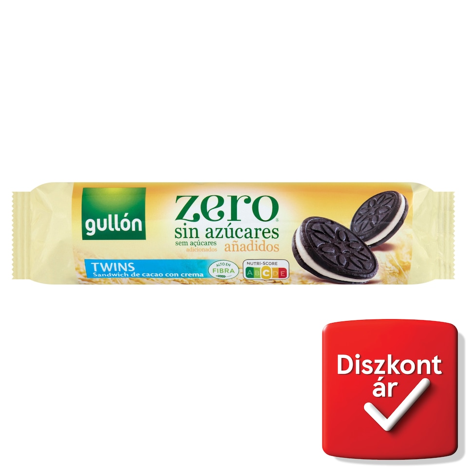 Gullón Zero kakaós keksz krém töltelékkel édesítőszerrel 147 g  1. kép