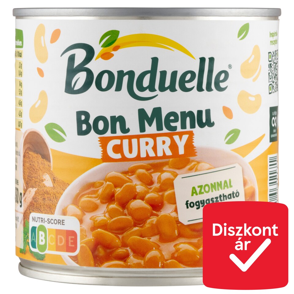 Bonduelle Bon Menu Curry fehérbab currymártásban 430 g  1. kép