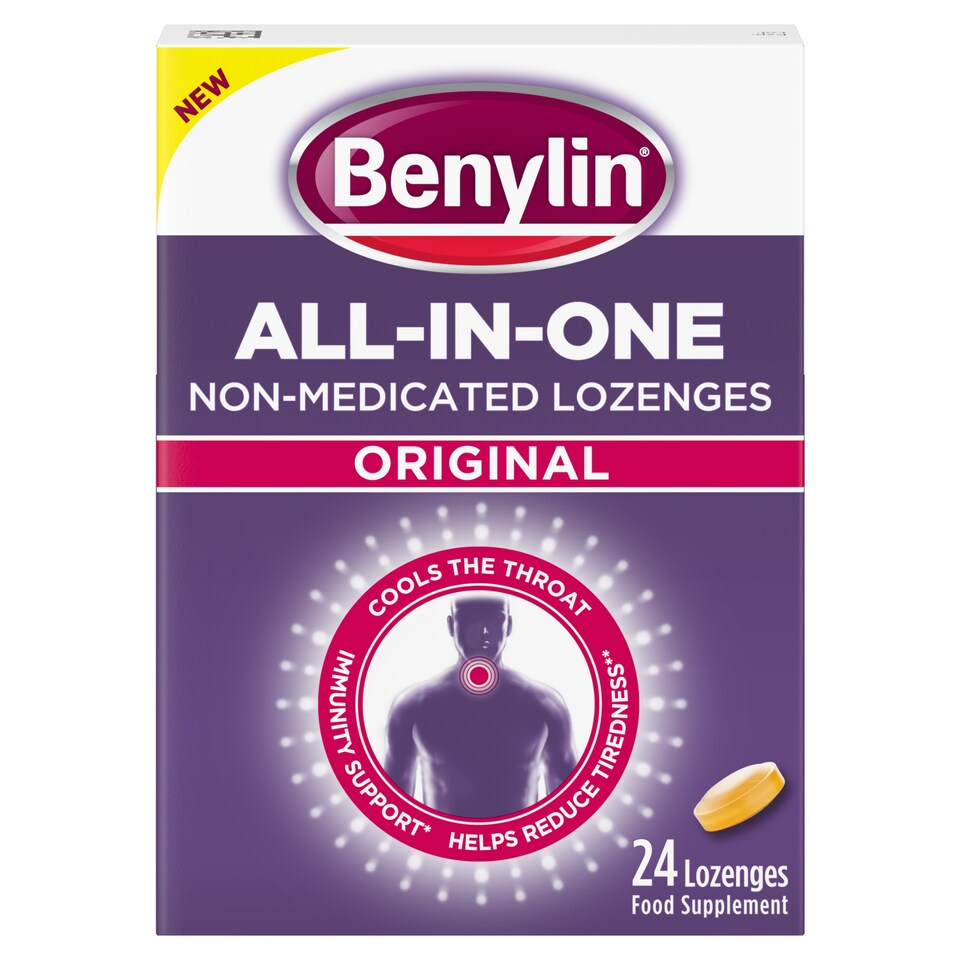 image 1 of Benylin All in one Non-Medicated 24 Lozenges original