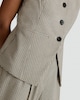 image 3 of F&F Houndstooth Print High Neck Buttoned Waistcoat in Brown