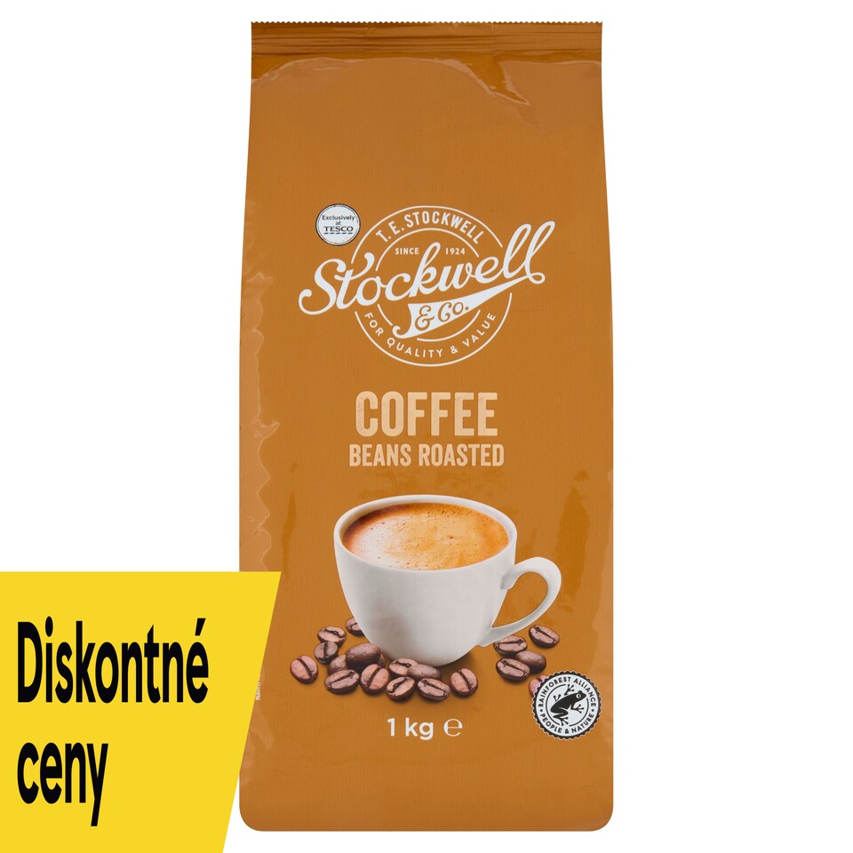 Stockwell & Co. Zmes praženej zrnkovej kávy arabica a robusta 1 kg