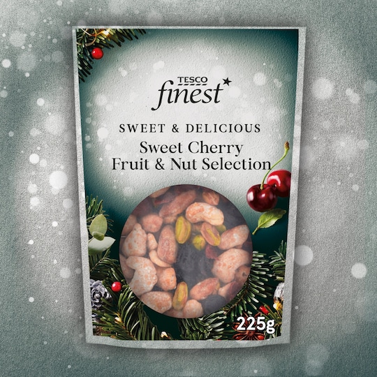 Tesco Finest Sweet Cherry Fruit & Nut Selection 225G Tesco Groceries