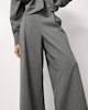 image 1 of F&F Pinstripe Pleated Wide Leg Co-ord Trousers in Grey