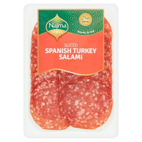 Najma Spanish Turkey Salami 80G Tesco Groceries