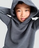 image 3 of F&F Boys Diamond Textured Kangaroo Pocket Hoodie in Grey