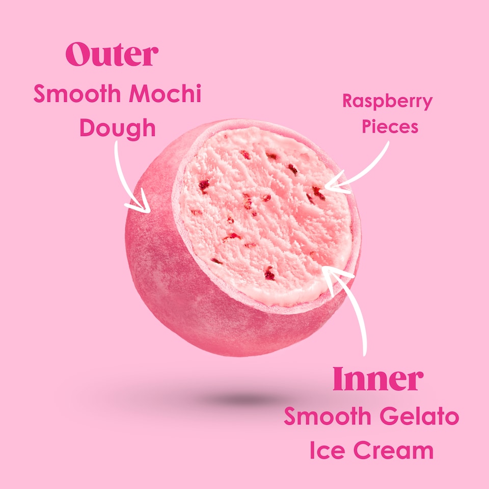Moons Summer Raspberry Little Moons Summer Raspberry Mochi Ice Cream 6x32g - Tesco Groceries