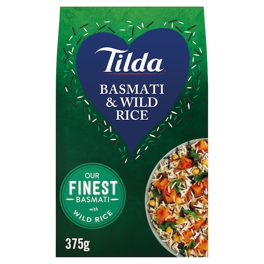 Tilda Basmati & Wild Rice 375G Tesco Groceries