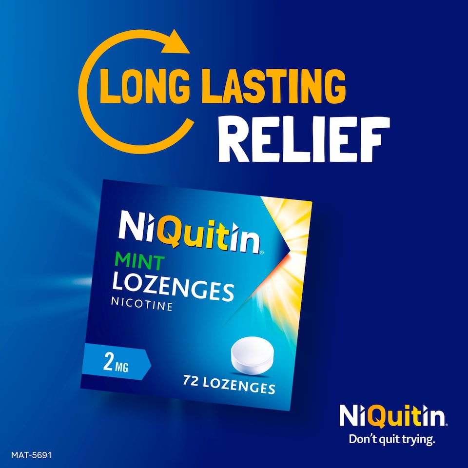 image 1 of NiQuitin Stop Smoking Aid 2mg Nicotine Lozenges - Mint 72s