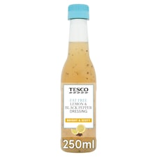 Tesco Fat Free Lemon And Pepper Dressing 250Ml