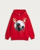 image 4 of F&F Boys Cotton Rich Football Antlers Hoodie in Red