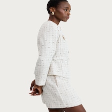 F&F Boucle Textured Co-ord Shorts in Cream