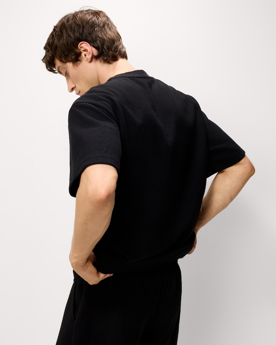 image 1 of F&F Textured T-Shirt in Black