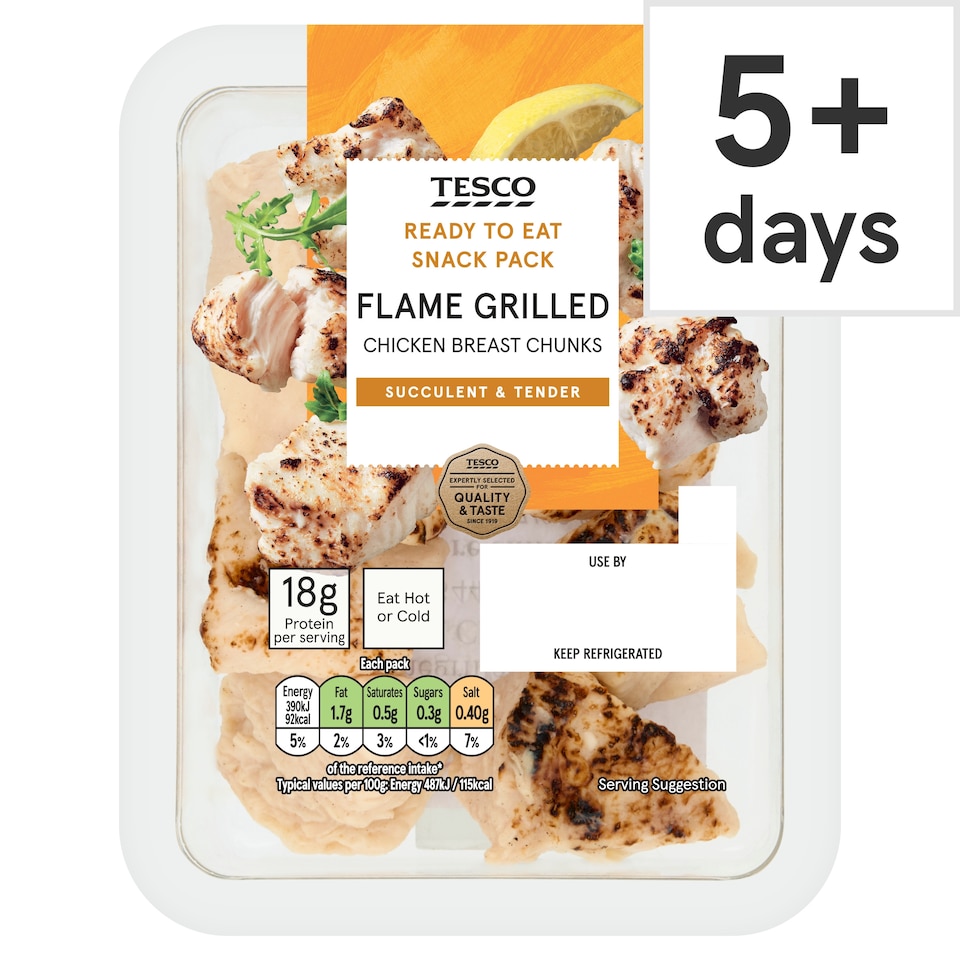 Tesco Flamegrilled Chicken Breast Chunks 80g