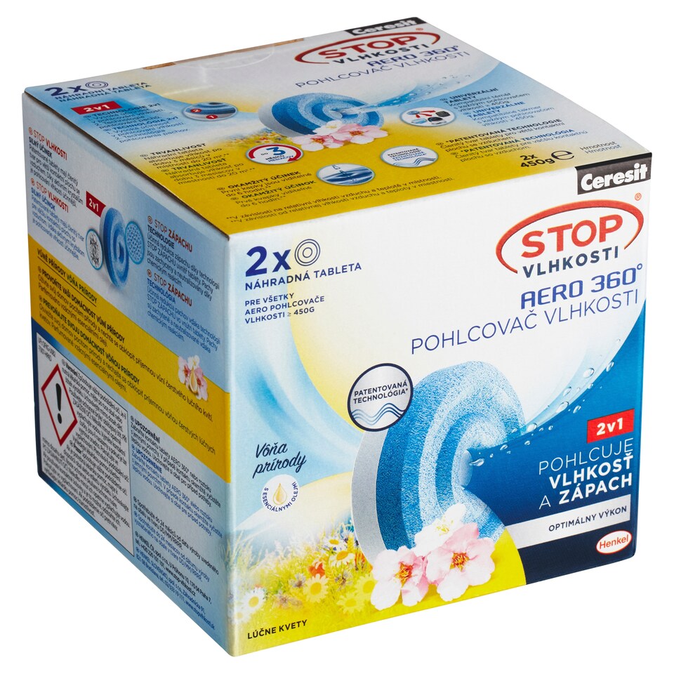 image 1 of Ceresit Stop Vlhkosti Aero 360° Replacement Tablets Meadow Flowers 2 x 450 g (900 g)
