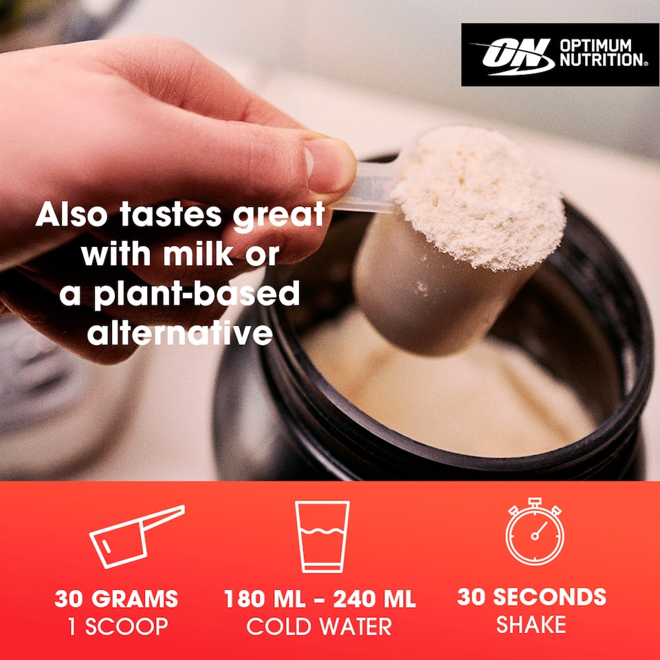 image 1 of Optimum Nutrition Gold Standard 100% Whey Protein Powder - Delicious Strawberry 450g