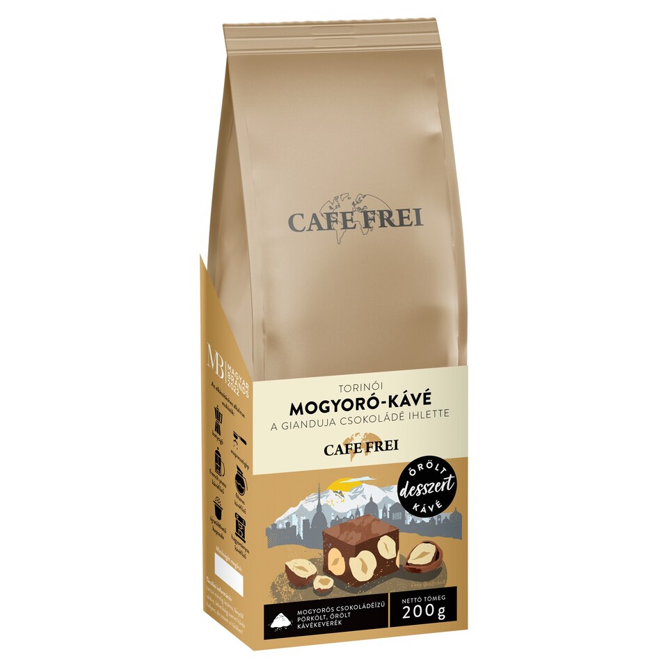 Cafe Frei mogyorós csokoládé ízesítésű pörkölt, őrölt kávékeverék 200 g