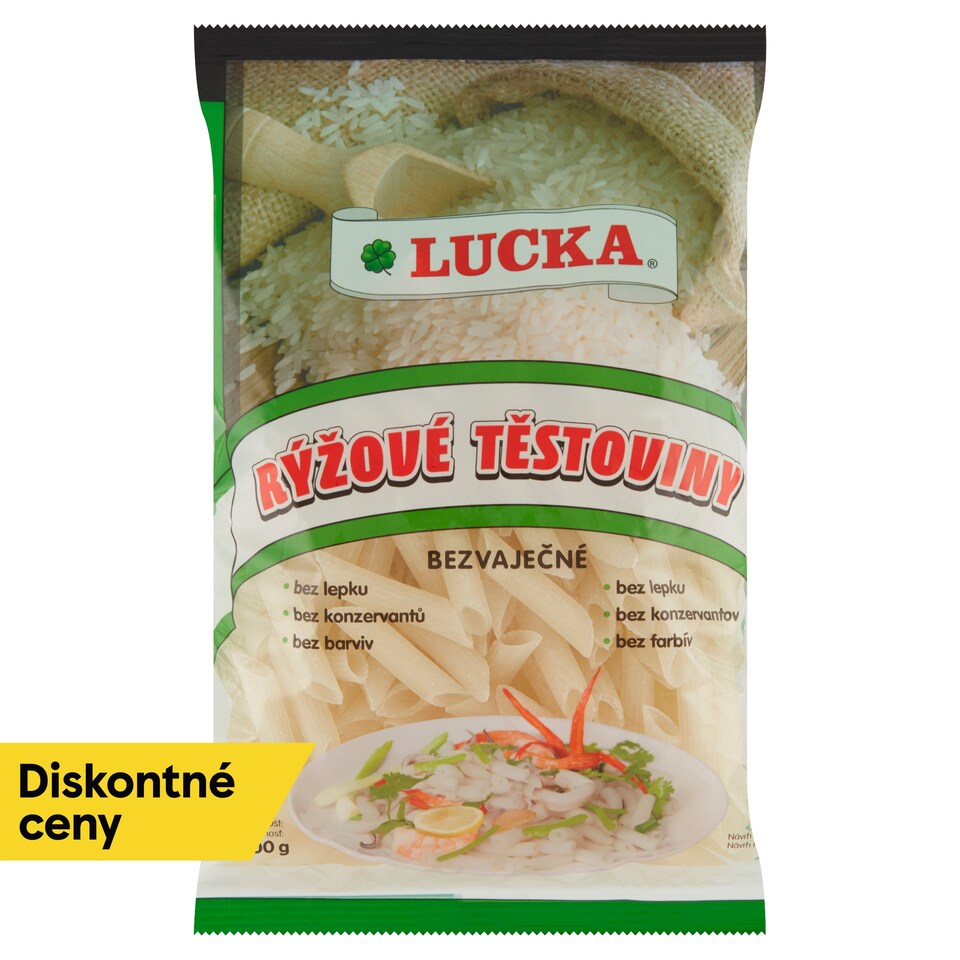 Lucka Penne ryžové cestoviny bezvaječné 300 g