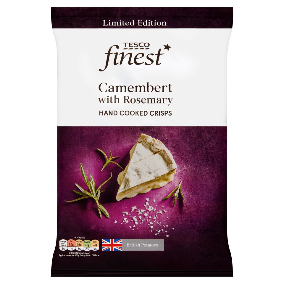 Tesco Finest Camembert Rosemary Crisps 150G