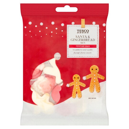 Tesco Santa & Gingerbread Men Jelly Sweets 75g Tesco Groceries