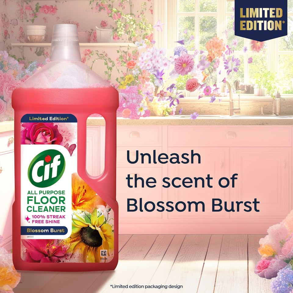 image 1 of Cif Floor Cleaner Liquid Blossom Burst Limited Edition 950ml