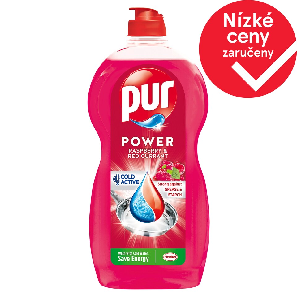 Pur Power Raspberry & Red Currant Čisticí prostředek na ruční mytí nádobí 1200ml