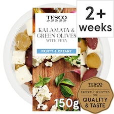 Tesco Kalamata Green Olives Feta 150G