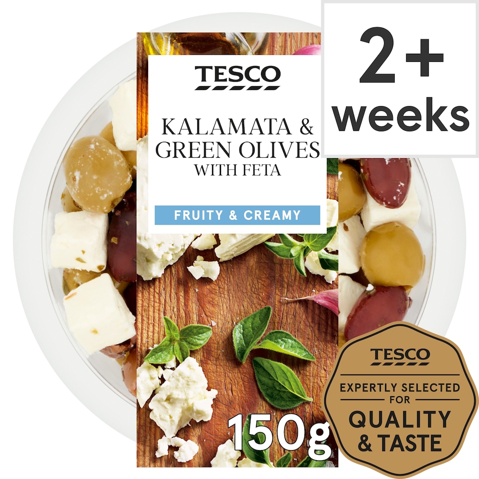 Tesco Kalamata Green Olives Feta 150G