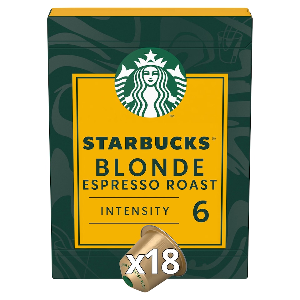 Starbucks By Nespresso Blonde Espresso Roast Coffee Pods 18pk 94g