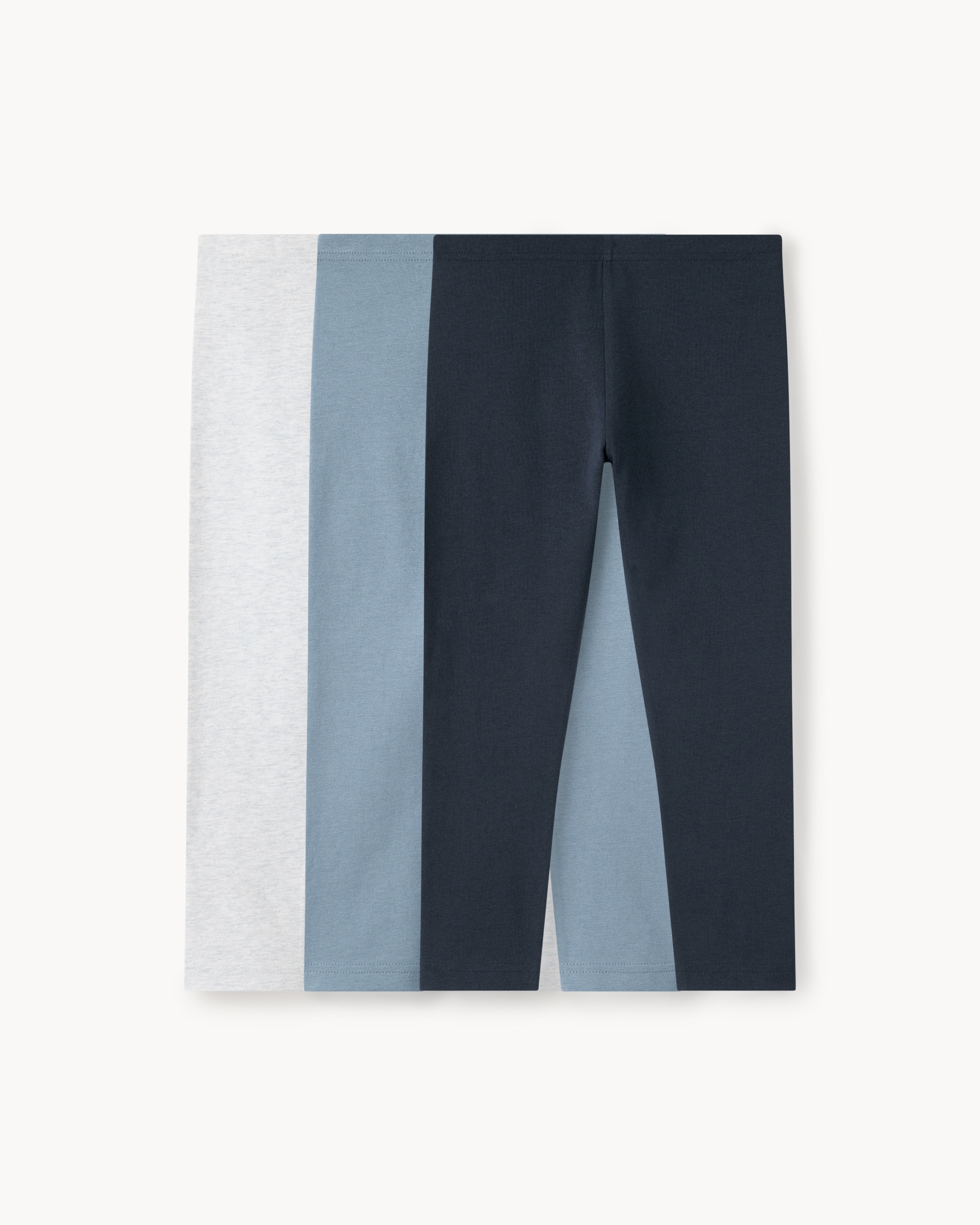 F&F Boys 3-Pack Cotton Rich Leggings in Blue, 5-6 Years