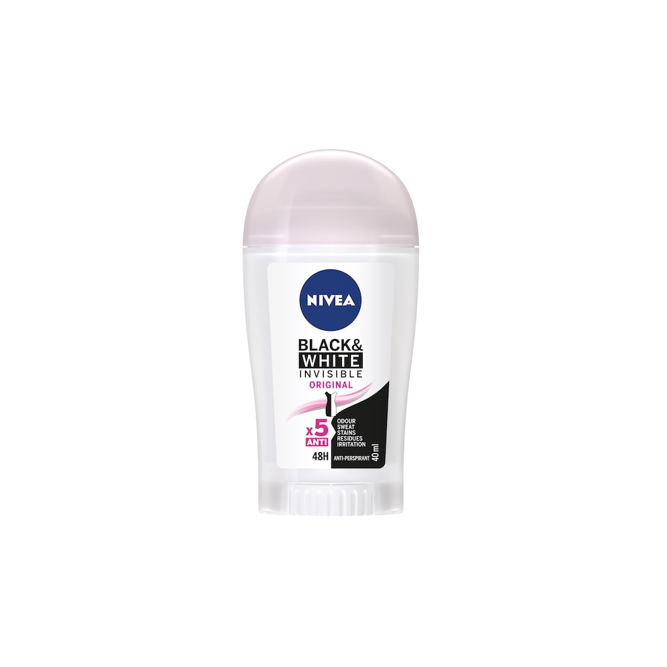 Nivea Invisible For Black And White Antiperspirant Deodorant Stick 40Ml