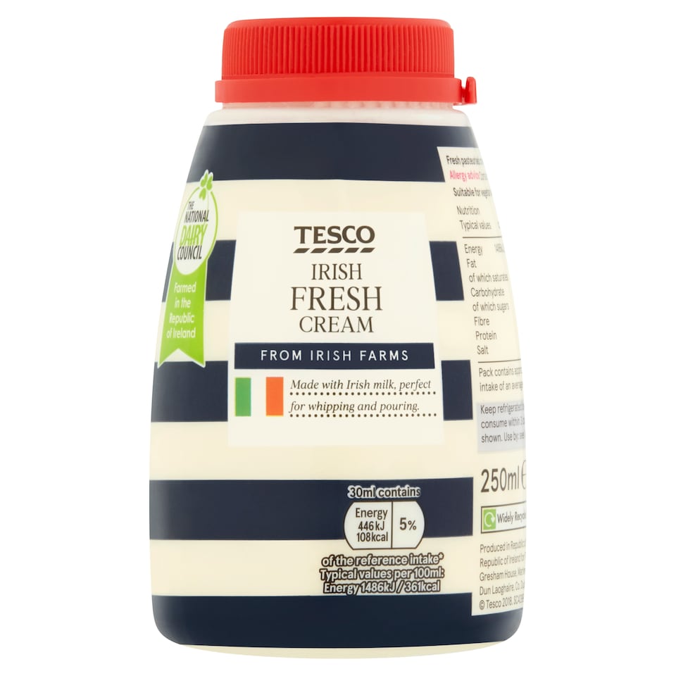 Tesco Fresh Cream 250Ml (Bottle)