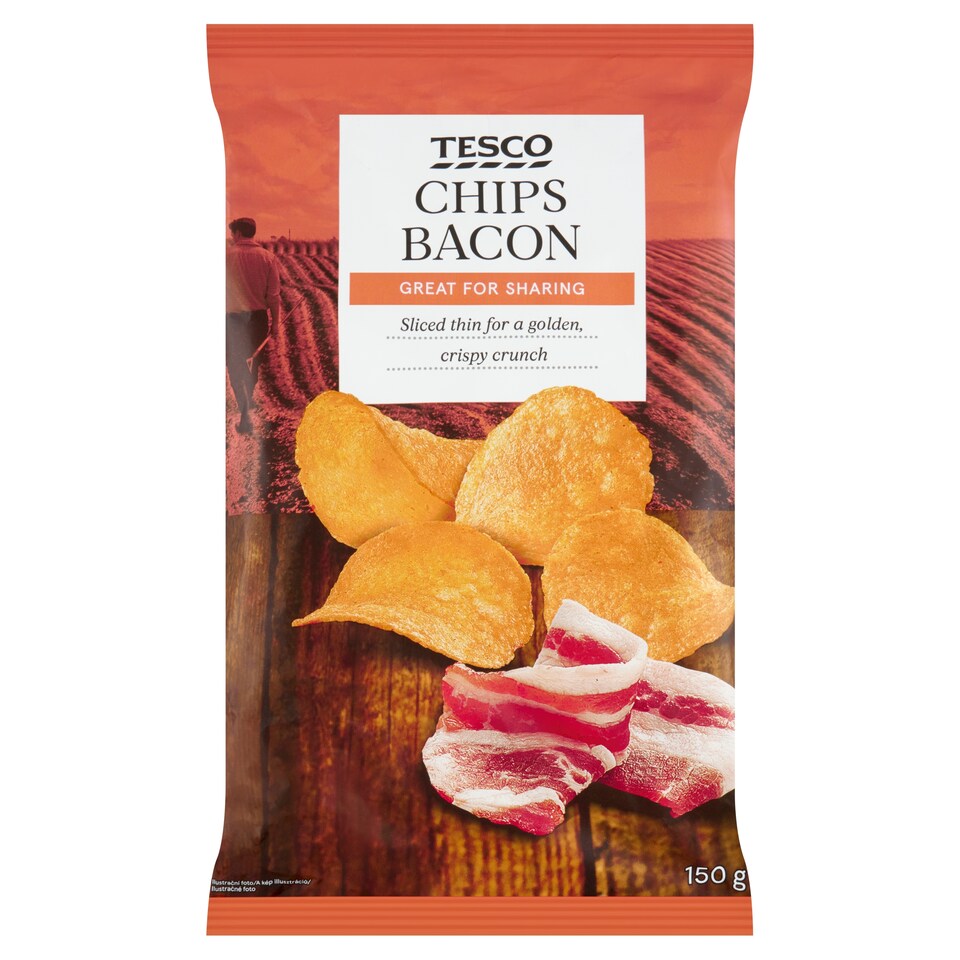Tesco bacon ízű burgonyachips 150 g
