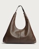 image 1 of SACHA Faux Leather Textured Shoulder Bag in Brown