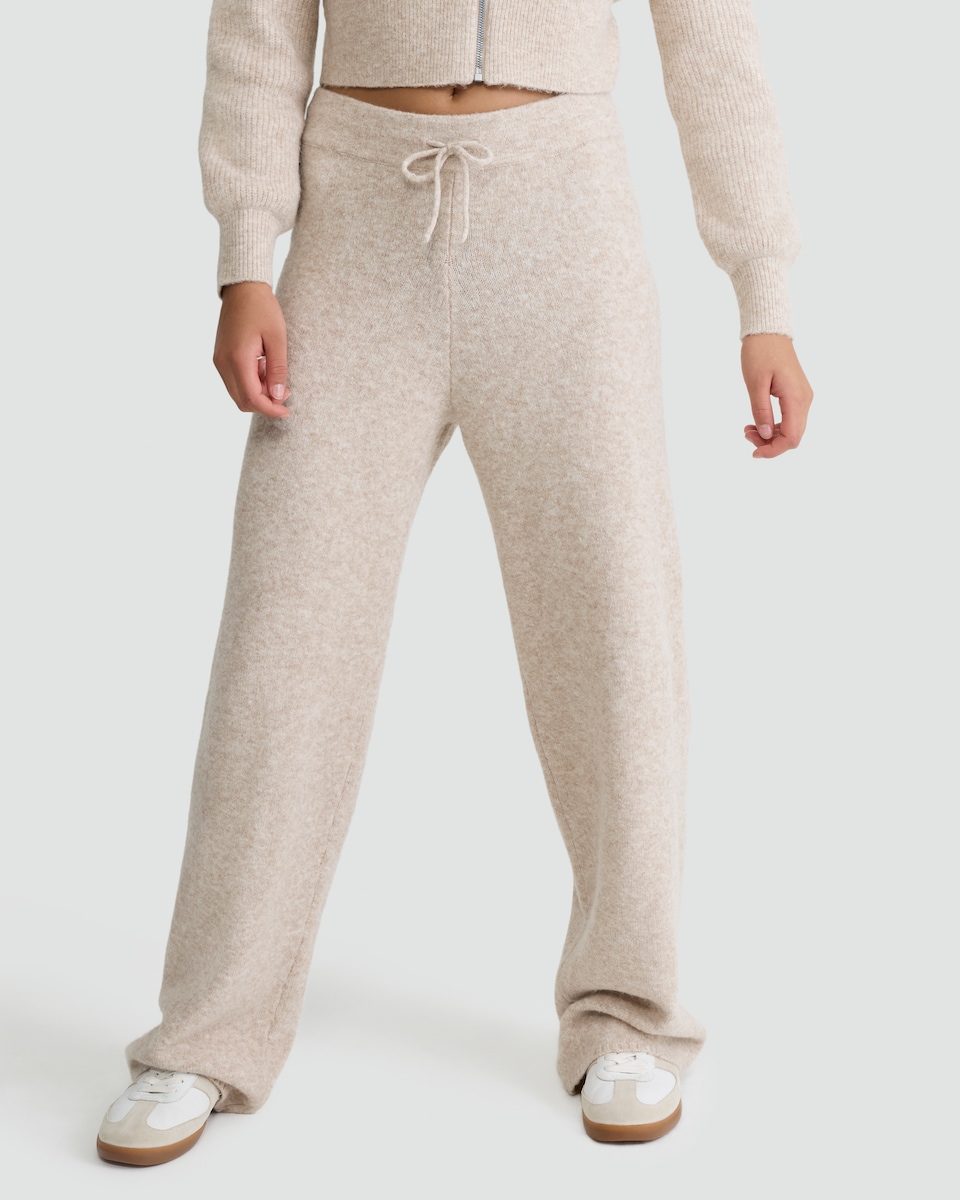 image 1 of OH ME OH MY Knitted Trousers with Wool in Neutral