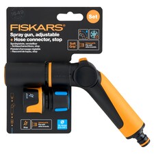 Fiskars Nastavitelná stříkací sprcha + hadicová spojka stop