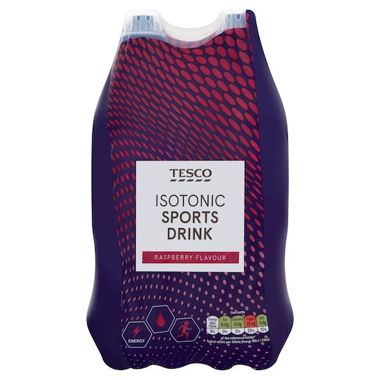 Tesco Isotonic Sports Drink Raspberry 4X500ml Tesco Groceries