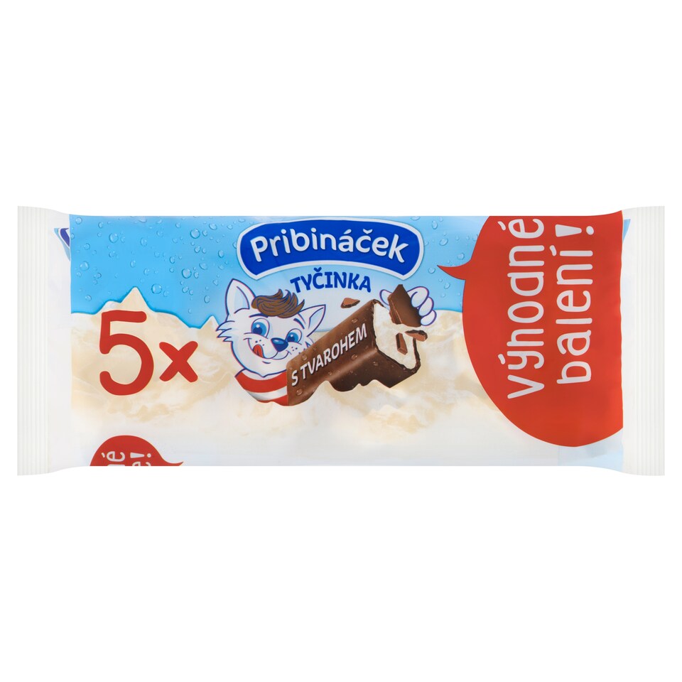 obrázok 1 z Pribináček Tyčinka s tvarohom a kakaovou polevou 5 x 38 g (190 g)