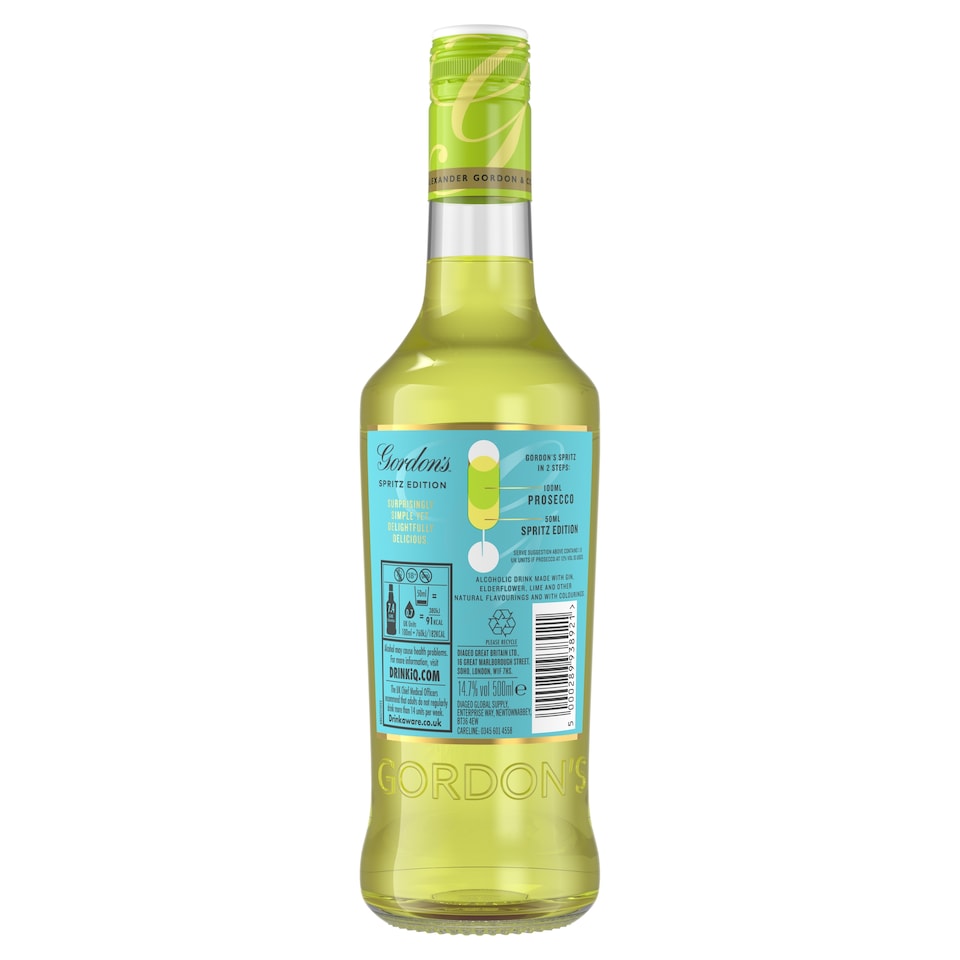 image 1 of Gordon's Elderflower & Lime Spritz 50cl