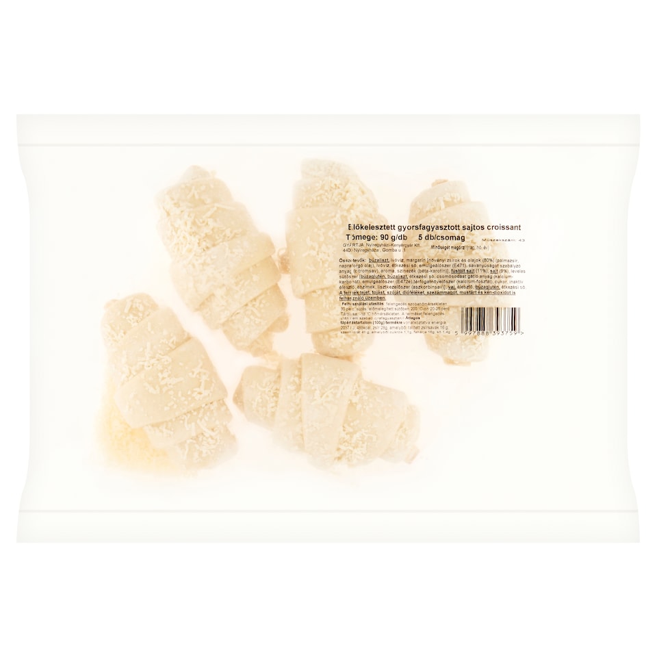 Quick-Frozen Pre-Leavened Cheese Croissants 5 pcs 90 g