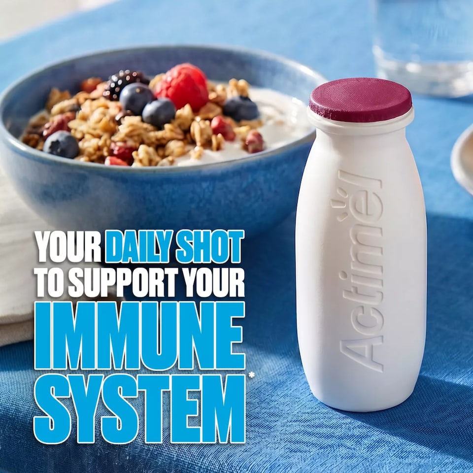 image 1 of Actimel Forest Fruit Immune Support Yogurt Drink Family Pack 14x100g