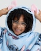 image 2 of Disney Lilo and Stitch Print Fleece Hooded Blanket in Blue