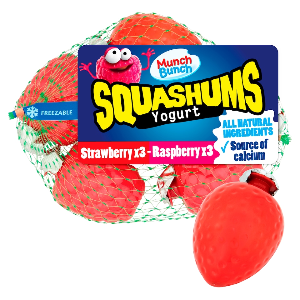 Munch Bunch Squashum Strawberry Raspberry Yogurt 360G